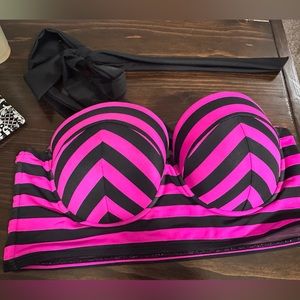 Torrid Swimsuit Top Bikini Bathing Suit Longline Underwire Push Up Women’s 1X